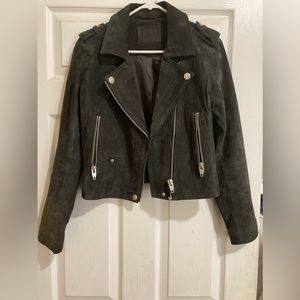 Blank NYC Size Small Grayish Black Genuine Leather Jacket